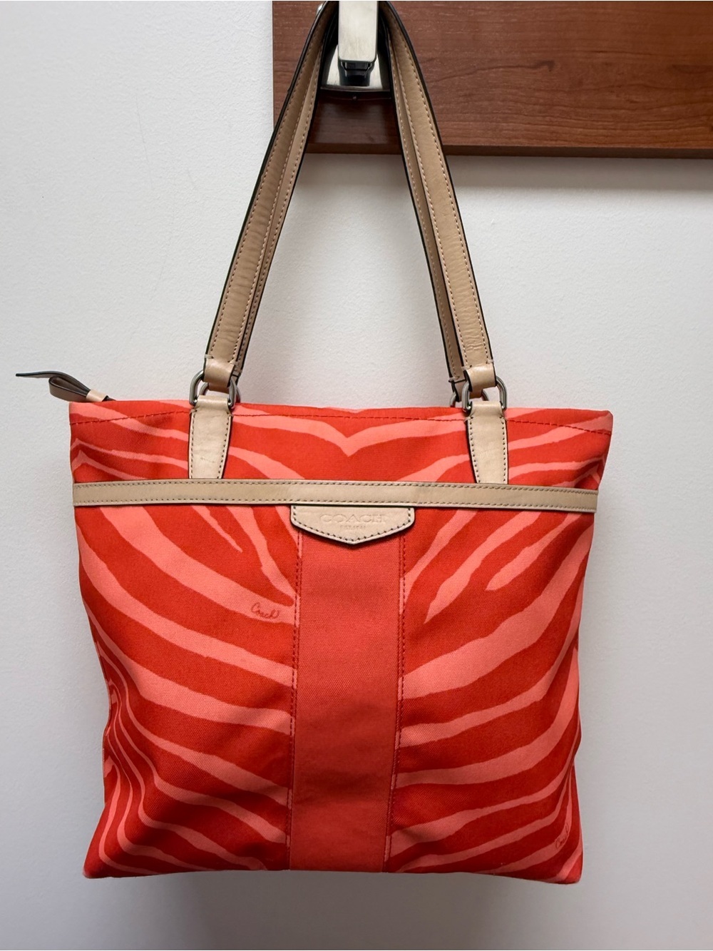 Coach Zebra Print Tote Bag Model F23283